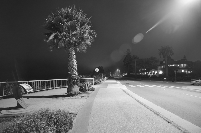 Santa Cruz at night. And the fog that never ended.